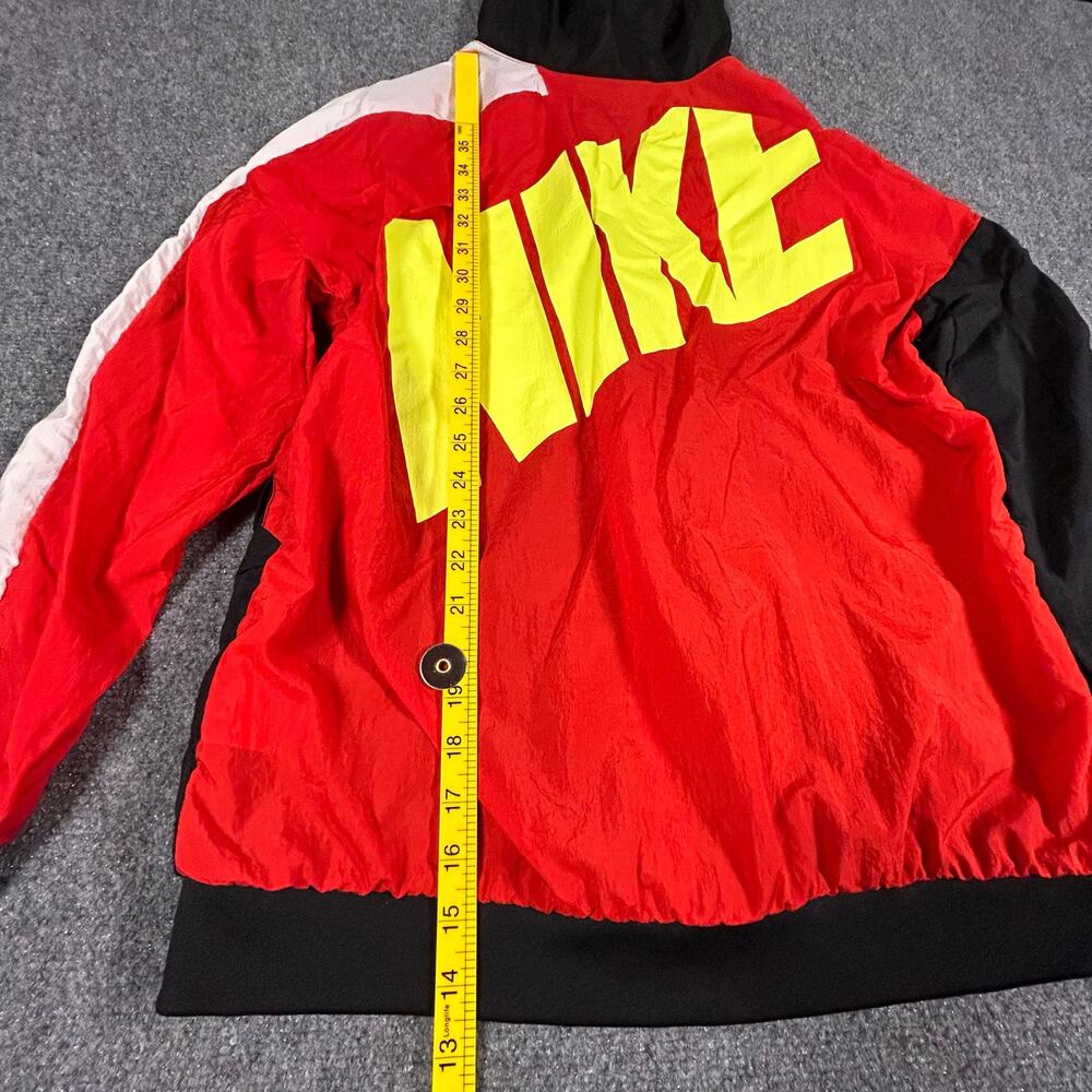Nike Sportswear Full Zip Hooded Windbreaker Jacket Black Red Kids Boys‎ Size XL - Picture 7 of 10